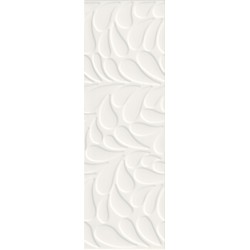 Плитка Meissen Moon Line, рельеф белый, 29x89
