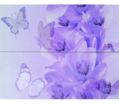 Декор Mosplitka Панно Орхидея фиолет. 40х50