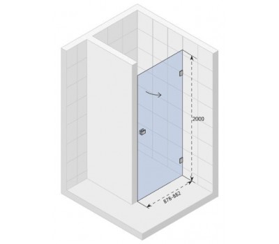 Душевая дверь в нишу Riho Scandic Soft Q101 90 см, L