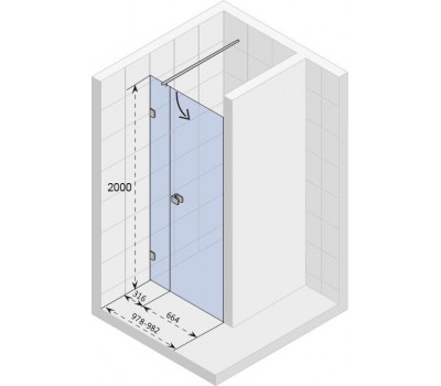 Душевая дверь в нишу Riho Scandic Soft Q102 100 см, R