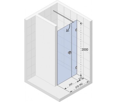 Душевая дверь в нишу Riho Scandic Soft Q102 100 см, L