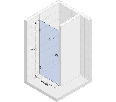 Душевая дверь в нишу Riho Scandic Mistral M101 90 см, L