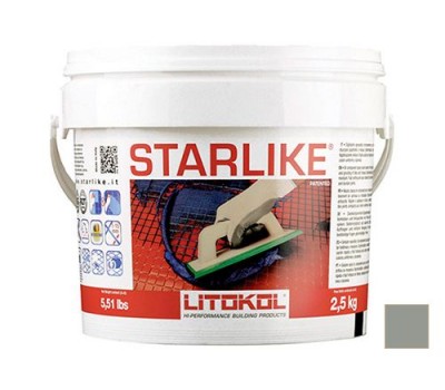 Затирка Litokol STARLIKE C.480 Ardesia/серебристо-серый эпоксидный состав (2,5кг)