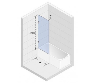 Шторка на ванну Riho Scandic S108, 95 см