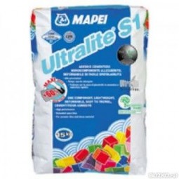 Клей Mapeiдля плитки Ultralite S1 серый 15 кг
