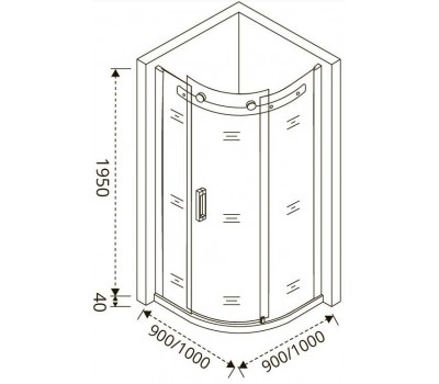 Душевой уголок GOOD DOOR Altair R-100-C-CH