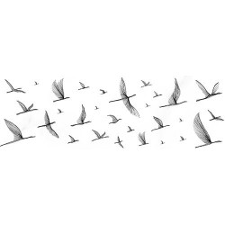 Декор Meissen Вставка Elegance птицы белый 25х75
