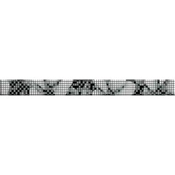 Бордюр Cersanit Спецэлемент стеклянный Black&White 4х44