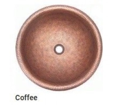 Раковина медная Bronze de Luxe R101 - Coffee (кофейная) 42х42х15 см