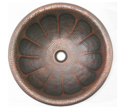 Раковина медная Bronze de Luxe R110 - Plum (сливовая) 42х42х15 см