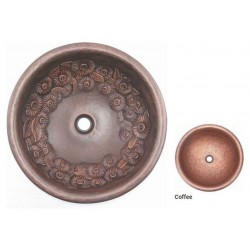 Раковина медная Bronze de Luxe R318 - Coffee (кофейная) 42х42х15 см