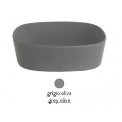 Раковина ArtCeram Ghost GHL001 15 00 накладная - grigio olive (серая оливка) 42х42х12.5 см