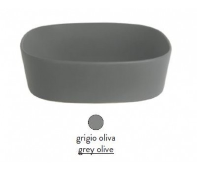 Раковина ArtCeram Ghost GHL001 15 00 накладная - grigio olive (серая оливка) 42х42х12.5 см
