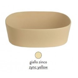 Раковина ArtCeram Ghost GHL002 12 00 накладная - giallo zinco (желтая цинк) 65х415х125 см