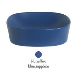 Раковина ArtCeram Ghost GHL001 16 00 накладная - blu zaffiro (синий сапфир) 42х42х12.5 см