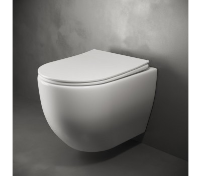 Унитаз подвесной Ceramica Nova Mia Rimless CN1805 сУльтра-тонким сиденьем SoftClose безободковый