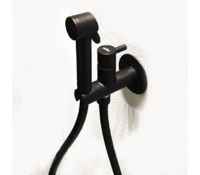 Гигиенический душ со смесителем Webert Elio EL870303560 PVC, черный матовый