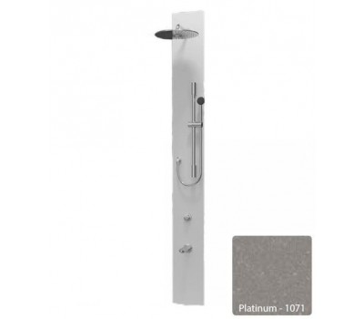 Душевая панель Kolpa-San Kerrock Minimalist 3F, Platinum-1071 темно-серый, с изливом для ванны