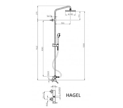 Душевая система Sturm Hagel LUX-HAGEL-CR