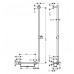 Штанга для душа Hansgrohe Unica Comfort 110 см, 26404400, левосторонняя, белый/хром