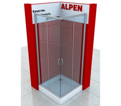 Душевой уголок Alpen Alpina Square A320N-100 100x100x195 см стекло прозрачное матовое