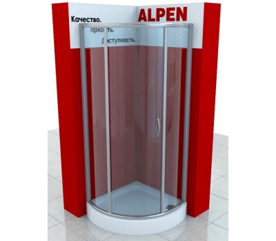 Душевой уголок Alpen Alpina Quadrant A370N-100 100x100x195 см стекло прозрачное матовое