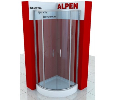 Душевой уголок Alpen Alpina Quadrant A360N-90 90x90x195 см стекло прозрачное