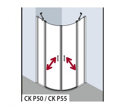 Душевой уголок Kermi Cada Xs CKP5509020VPK 90x90 см четверть круга стекло прозрачное хром