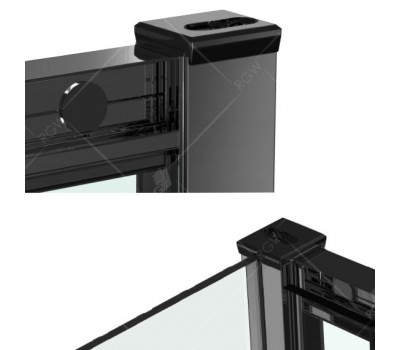 Душевой уголок RGW CL-48 В 32094881-14 110x80 см дверь раздвижная стекло прозрачное черный