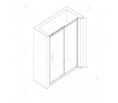 Душевой уголок RGW CL-48 В 32094883-14 130x80 см дверь раздвижная стекло прозрачное черный