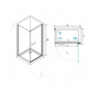 Душевой уголок RGW PA-48 04084899-11 90x90x185 см дверь распашная стекло прозрачное хром
