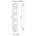 Полотенцесушитель водяной Сунержа Богема+ 100 x 15 см, 00-0220-1015, прямые перемычки, хром