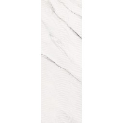 Плитка Meissen Carrara Chic рельеф шеврон белый 29х89