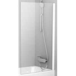 Шторка на ванну Ravak PVS1-80 белая+ прозрачное стекло