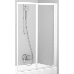 Шторка на ванну Ravak VS2 105 белая+ прозрачное стекло