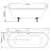 Акриловая ванна Grossman GR-1001, 172x80 см