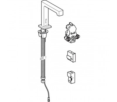 Смеситель Geberit Brenta 116.192.21.1 сенсорный для раковины с функциональным блоком скрытого монтажа
