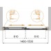 Шторка на ванну Cezares TANDEM-SOFT-VF-2-150/145-C-Cr-IV, профиль хром стекло прозрачное 150см
