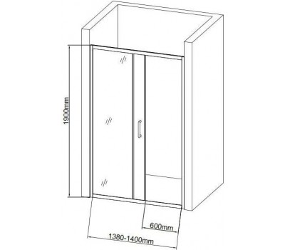 Душевая дверь Aquanet SD-1400A 140