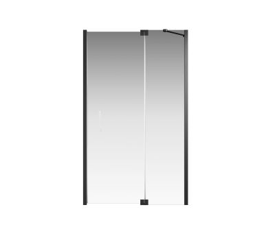 Душевая дверь Creto Tenta 123-WTW-120-C-B-8 стекло прозрачное EASY CLEAN, профиль черный, 120х200 см
