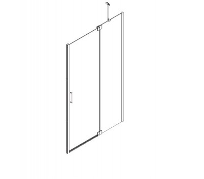 Душевая дверь Creto Tenta 123-WTW-140-C-B-8 стекло прозрачное EASY CLEAN, профиль черный, 140х200 см
