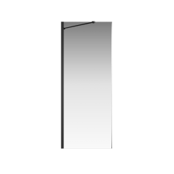 Боковая перегородка Creto Tenta 123-SP-800-C-B-8 стекло прозрачное EASY CLEAN, профиль черный, 80х200 см